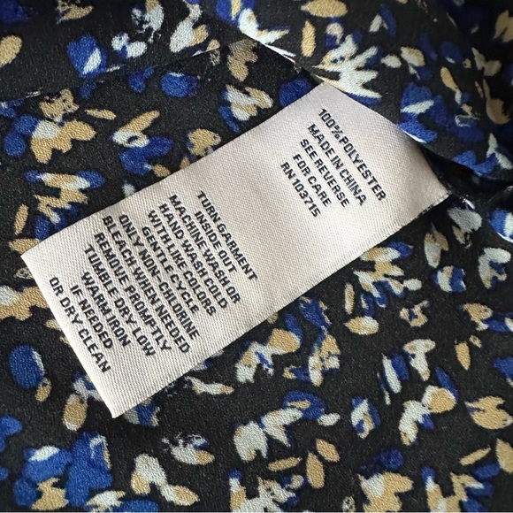 Nanette Lepore High‎ Low Smocked Dress Blue Black Size 10 - Picture 8 of 11